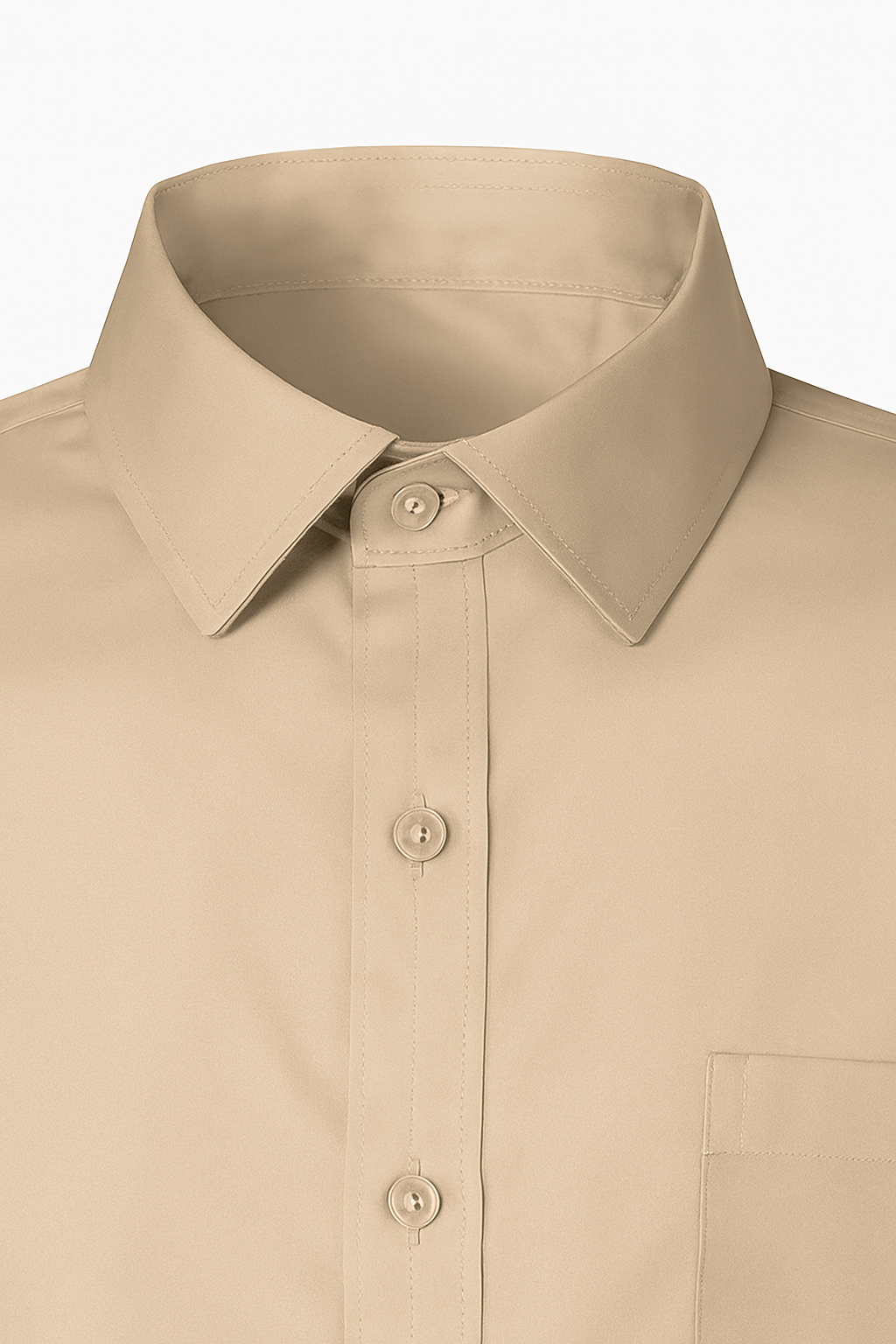Classic Beige Cotton Shirt – Tailored Fit | Men's Casual & Formal Wear