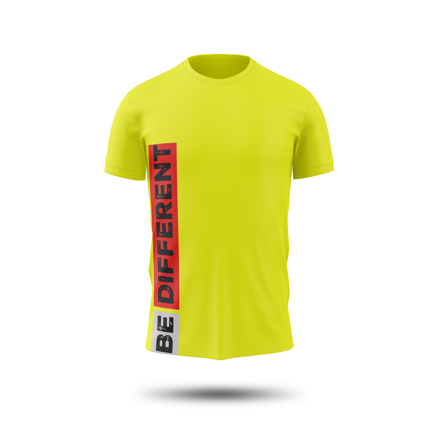 BE DIFFERENT Vertical Stripe Graphic T-Shirt – Bold Statement Tee for Men & Women