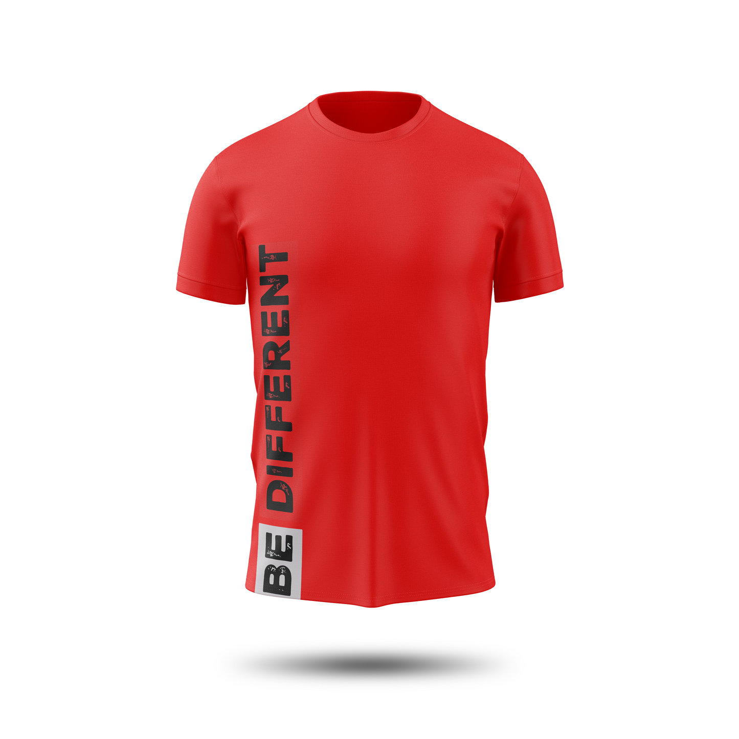 BE DIFFERENT Vertical Stripe Graphic T-Shirt – Bold Statement Tee for Men & Women