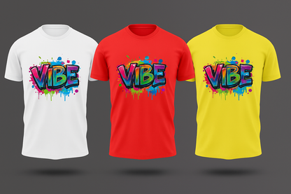 VIBE Graffiti – Colorful Drip Art Design with Bold Lettering