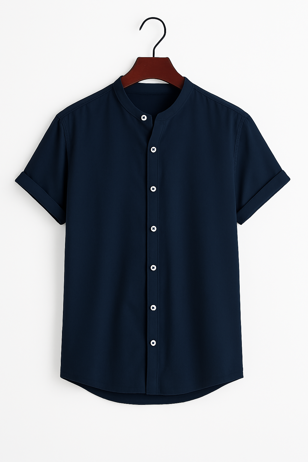 Mandarin Collar Shirt – Smart Casual Overseas Style
