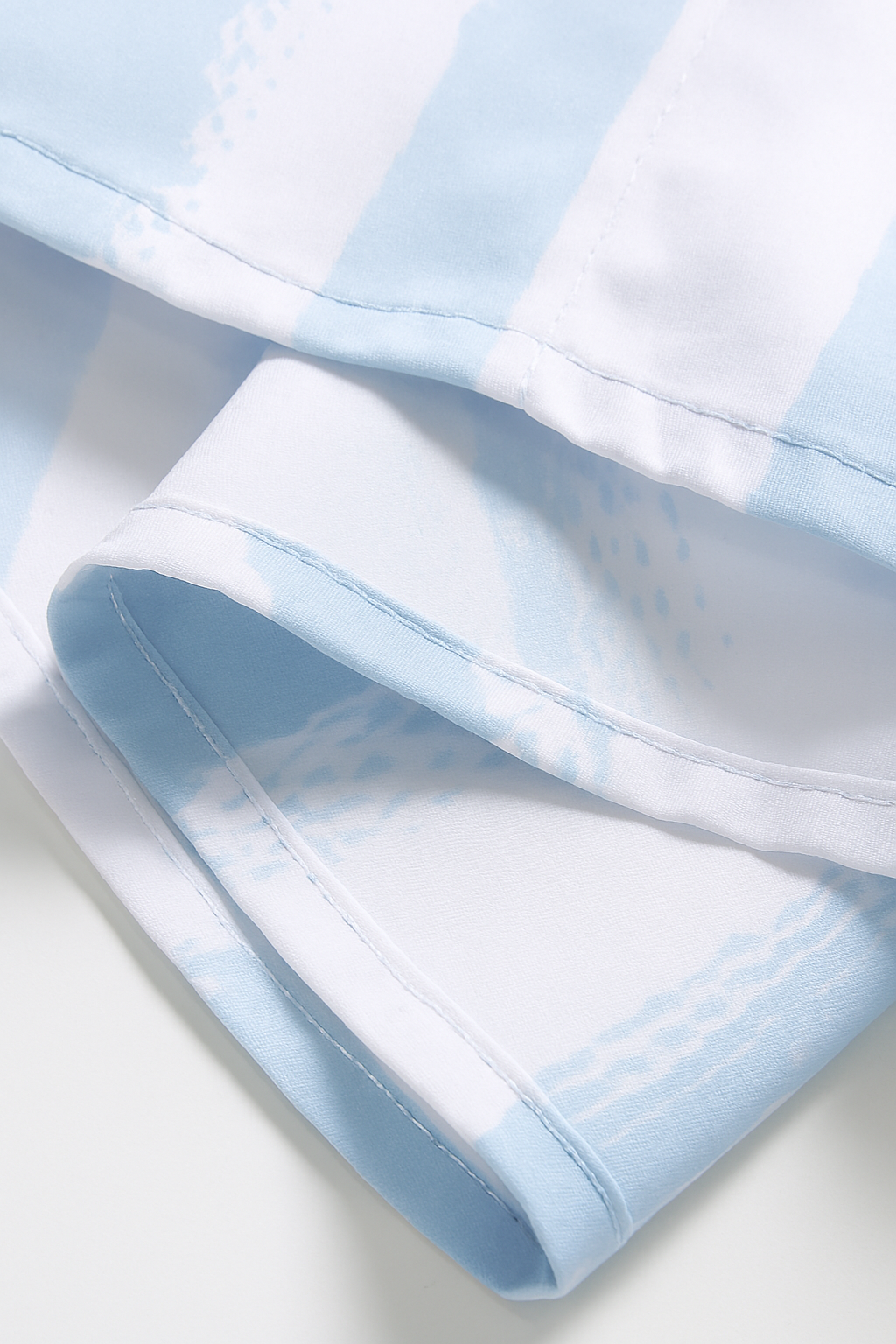 Skyline Stripe Casual Shirt – Lightweight Layered Look with Pendant Detail