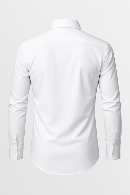 White Tailored Cotton Shirt – Men's Premium Fit | Versatile Formal & Casual Wear