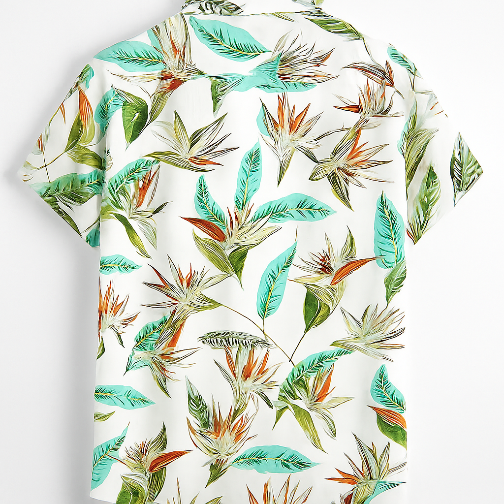 Tropical Paradise Shirt – Bird of Paradise Print | Casual Summer Button-Up