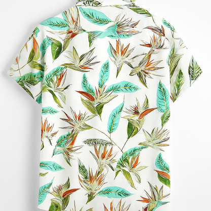 Tropical Paradise Shirt – Bird of Paradise Print | Casual Summer Button-Up