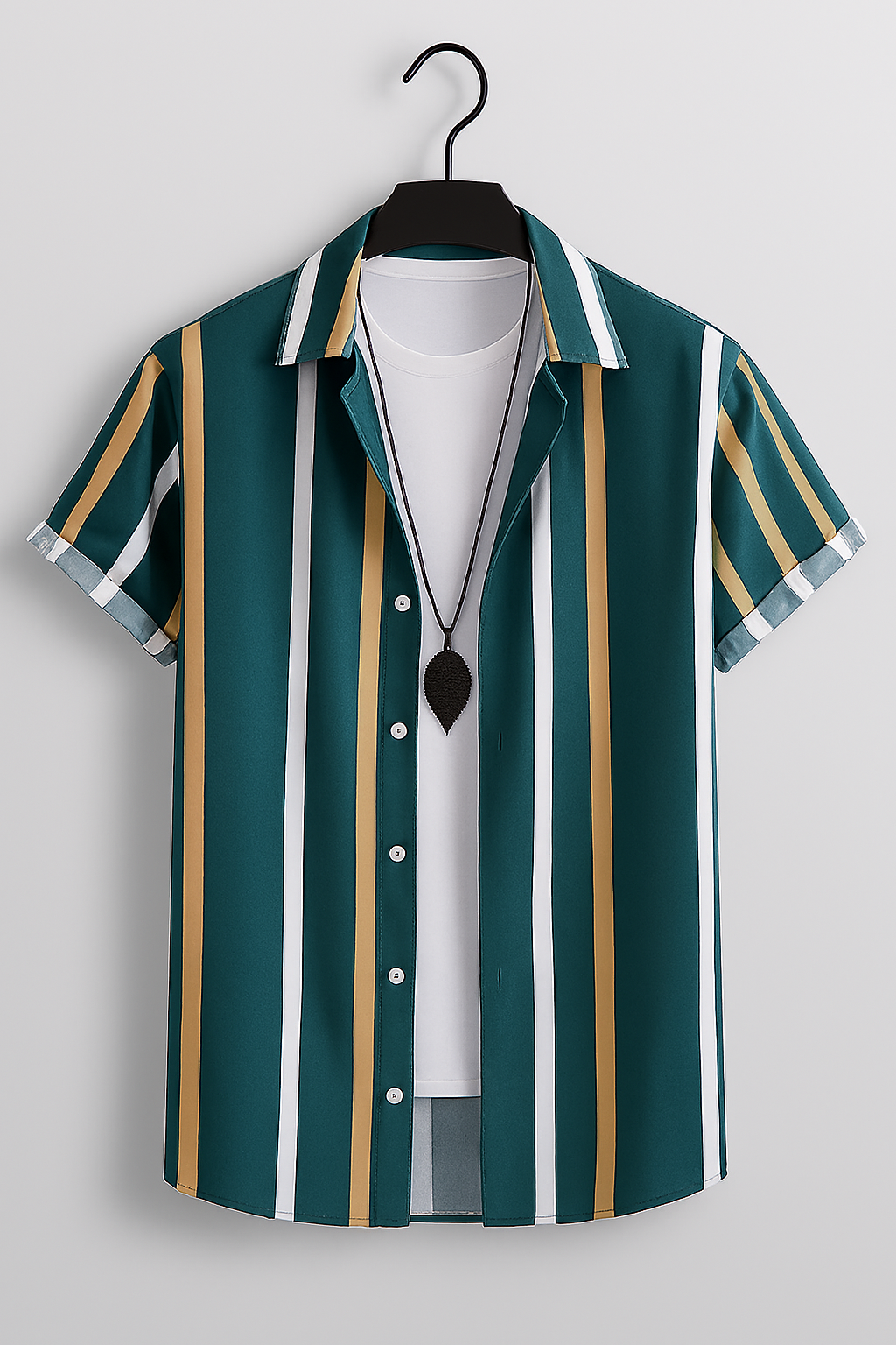 Retro Striped Button-Up Shirt – Casual Summer Streetwear