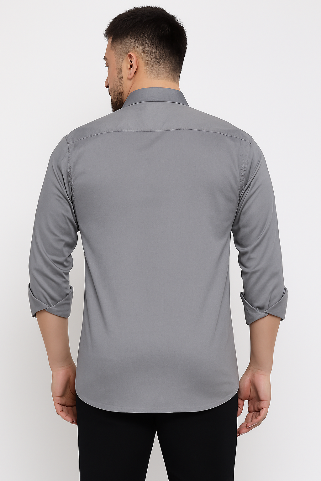 Urban Slate Premium Button-Down Shirt – Modern Fit | Men's Streetwear Essential