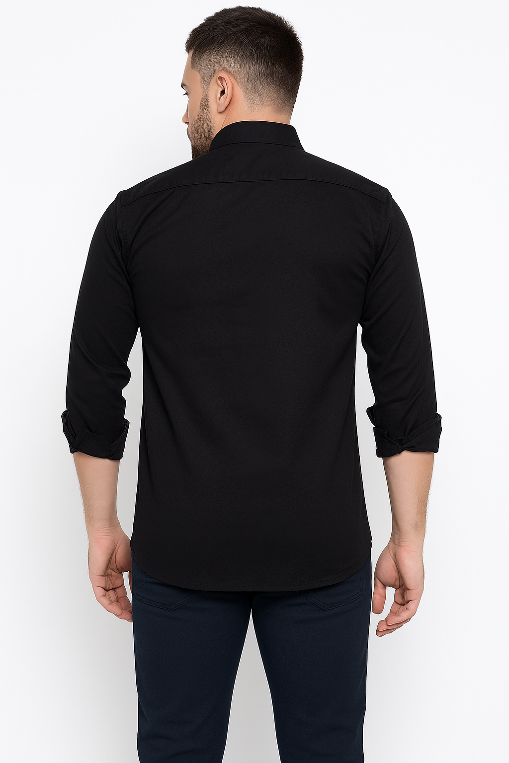 Premium Black Button-Up Shirt – Classic Fit | Streetwear Meets Sophistication