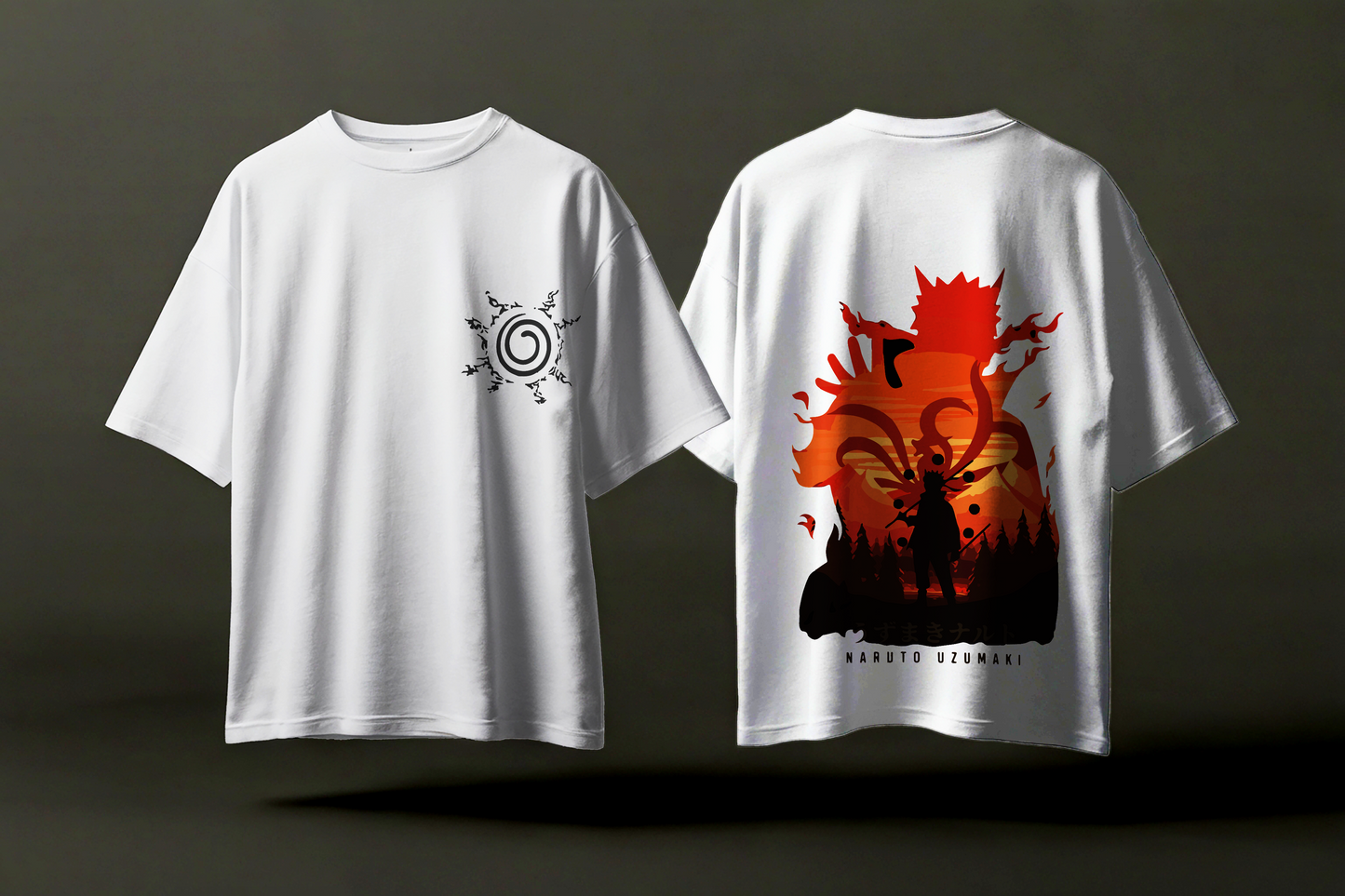 Naruto Kurama Oversized T-Shirt – Unisex Anime Streetwear Tee
