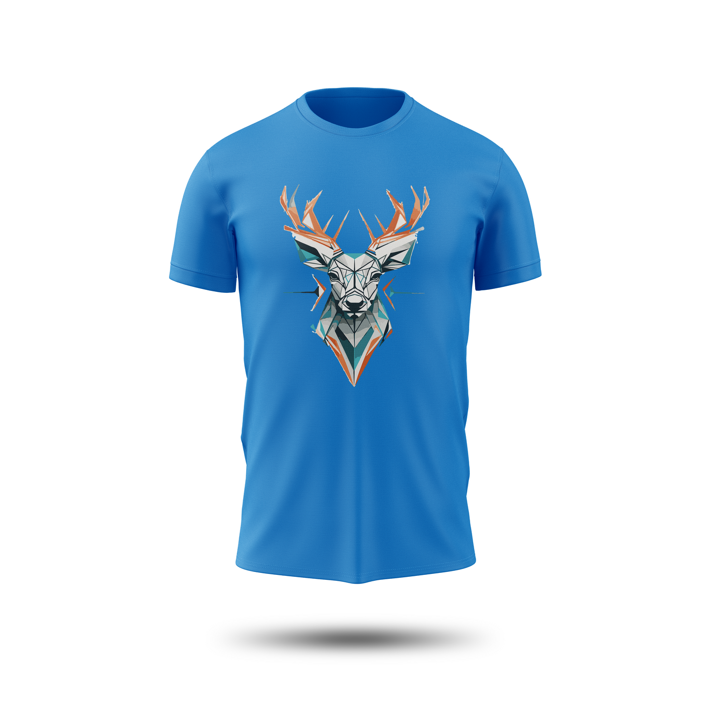 Geometric Deer Head Graphic T-Shirt – Abstract Animal Art Tee for Men & Women