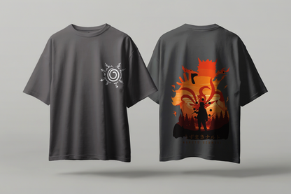 Naruto Kurama Oversized T-Shirt – Unisex Anime Streetwear Tee