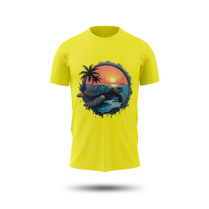 Tropical Sea Turtle Sunset –  Vibrant Island Vibes Apparel