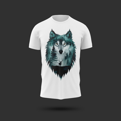 Forest Wolf – Design with Deer & Trees